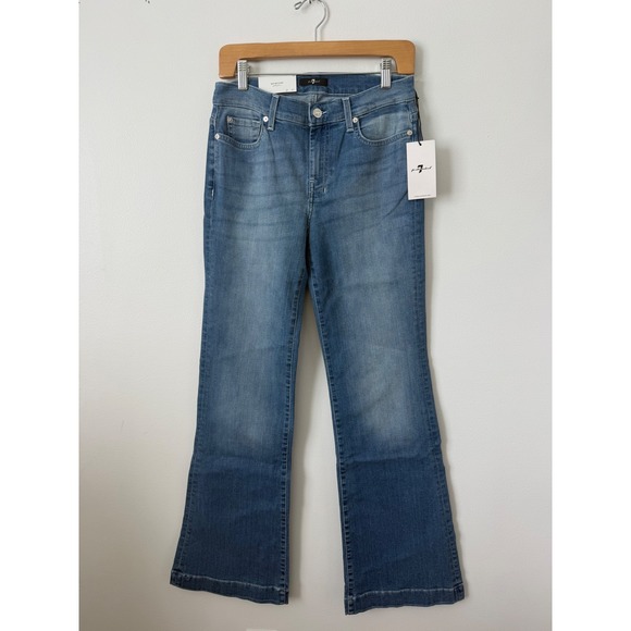 7 For All Mankind Denim - 7 For All Mankind Dojo Flare Leg Trouser – Blue Wash – Size 28 – NWT – Women'S